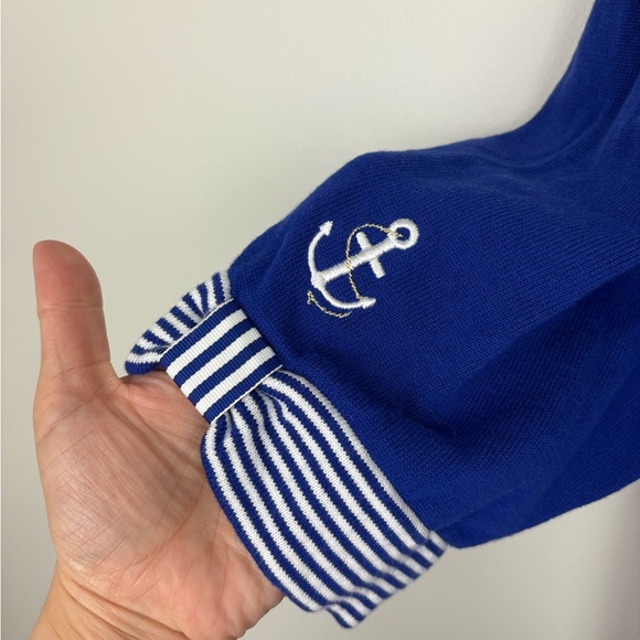 Quacker Factory Blue and White Sailor Top size 1X Donald Duck Twee kidcore EUC - Picture 3 of 11